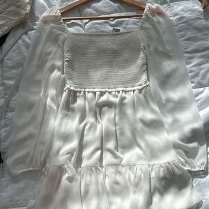 Aritzia Wilfred Tempest Long Sleeve Chiffon mini dress